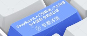 DeepSeek从入门到精通：7大场景 50大案例 全套提示词【文档】-网创星球