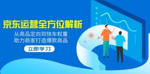 2025京东运营全方位解析：从商品定向到快车权重，助力商家打造爆款商品-网创星球