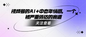 视频号的AI+中老年情感，一个被严重低估的赛道-网创星球
